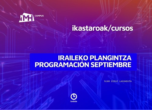 Próximos cursos: programación de SEPTIEMBRE