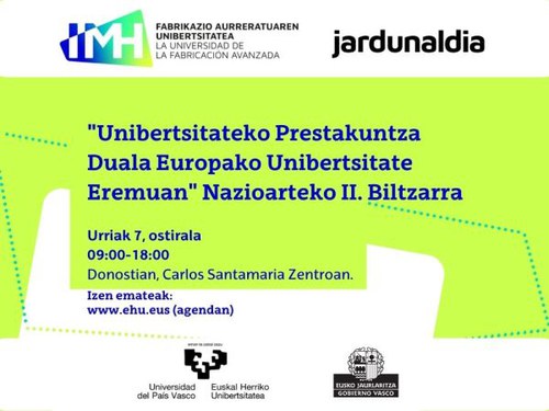 Unibertsitateko Prestakuntza Dualaren kongresua Unibertsitateko Prestakuntza Dualaren kongresua